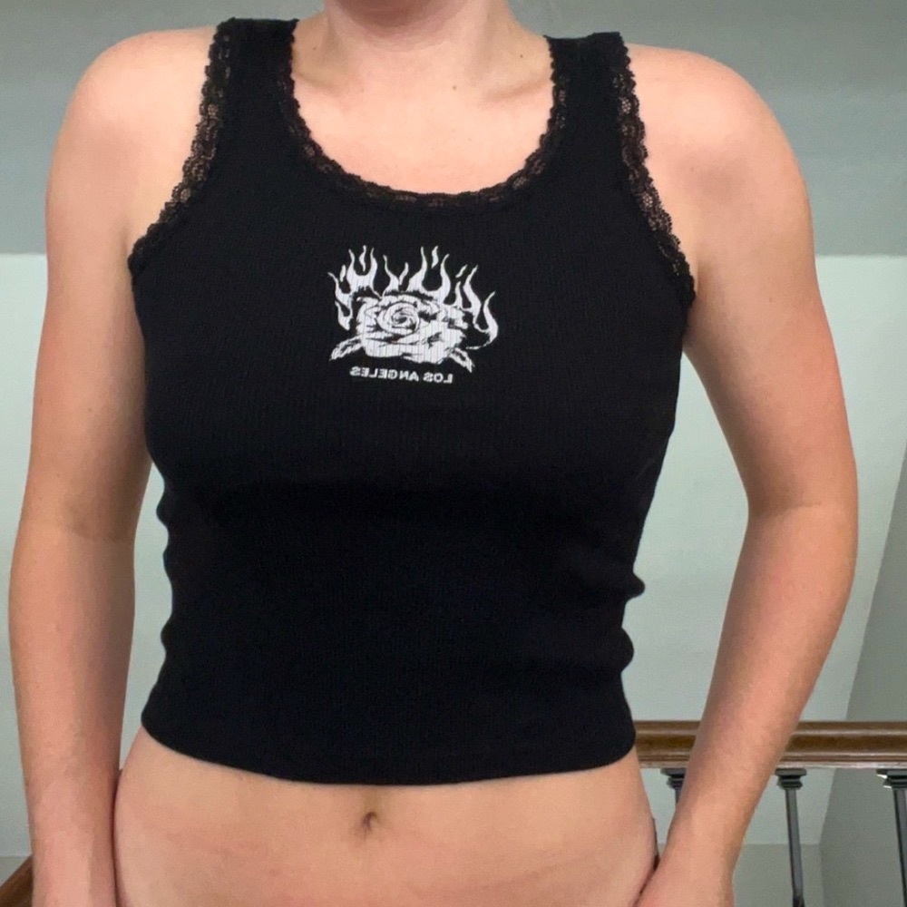 Brandy Melville LA flames tank top